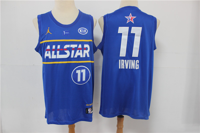 Men Boston Celtics 11 Irving blue 2021 NBA All Star jerseys